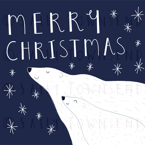 Polar Bear Xmas Card